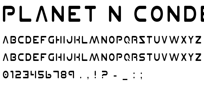 Planet N Condensed font